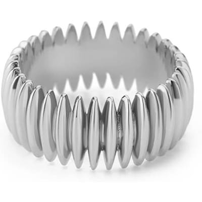 Verticale Kogel Getand Roestvrij Staal Ring Voor Vrouwen Goudkleur Meerdere Maten Ringen Y2K Koppel Bedel Sieraden Accessoires Cadeaus Inner diameter-18mm gray