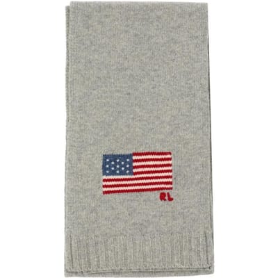 Polo Ralph Lauren Gebreide Sjaal Vlag Pc1442 032 PC1442-032 gray