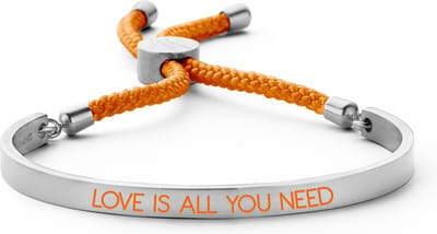 Key Moments 8KM-BC0029 Open Bangle 5mm Love Is All You Need - Oranje