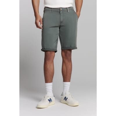 No Excess Short Chino Garment Dyed Twill Stretch Dark Steel Maat: W28 | Korte Broeken Outlet | Heren | Grijs