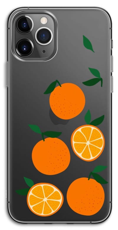 Case Company® - Hoesje geschikt voor iPhone 11 Pro hoesje - Will you be my clementine - Soft Cover Telefoonhoesje - Bescherming aan alle Kanten en Schermrand