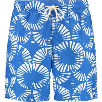 Shiwi Heren zwemshort mike 7" gerimpelde print blauw/wit