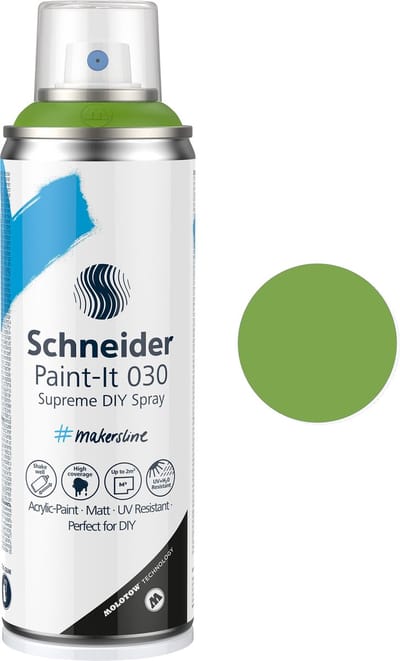 Schneider spuitbus verf - Paint-It 030 - DIY spuitverf - acrylverf - 200ml - groen - S-ML03050052