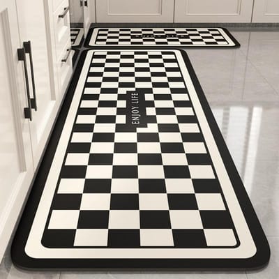Keuken Vloermat Waterabsorberend Antislip Tapijt Diatomeeën Modder Olie-absorberend Amerikaanse Retro Stijl Huisdecoratie Tapijt Lange Tapijten 50x80cm
