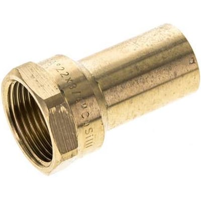 Perskoppeling - 22mm Buiseinde & Rp 3/4'' Persmof - Koperlegering