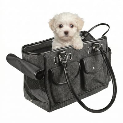 Hondentas - Verona - Draagtas Hond - Honden Draagtas - Tot 6 kg - Grijs