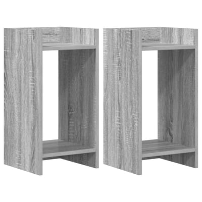 vidaXL - Plantenstand - 2 - st - Grijs - Sonoma - 30 - x - 30 - x - 60 - cm - Bewerkt - hout