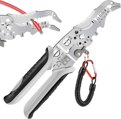 Kabelsnijtang - Draadstripper - Draden Strippen - Chroom-Vanadium Staal - 21 cm - Zilver
