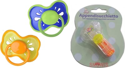 2x Fopspenen Soft Shield Nuby 6mnd + 1x Speen koord Nuby