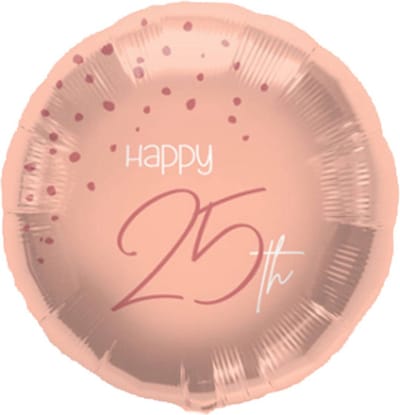 Folat - Folieballon 25 Jaar Elegant Lush Blush 45 cm