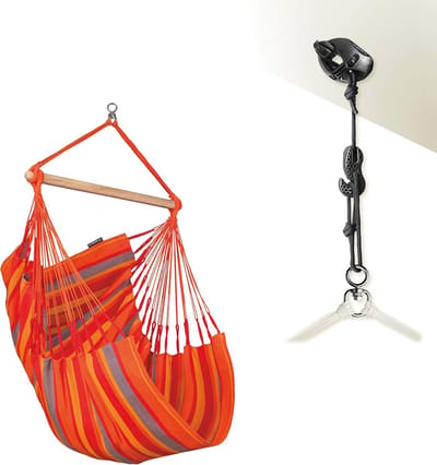 Waterdichte Hangstoel met Bamboehout en 360 Graden Draaifunctie - Comfortabel en Ruim