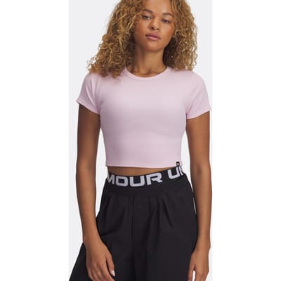 Under Armour Rival Rib T-shirt Dames-Pink