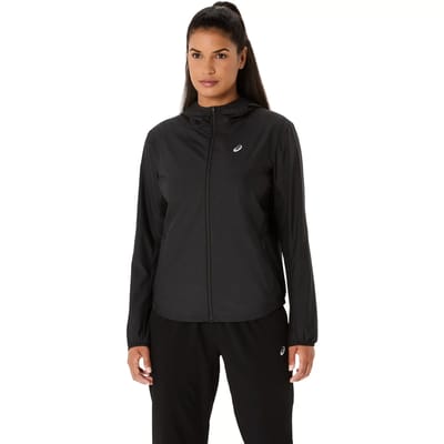Asics core jacket in de kleur zwart.