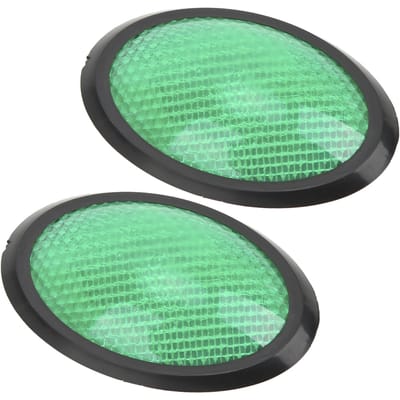 2 stuks Universele Reflecterende Sticker Groen Ovale Waarschuwingsreflectoren voor Auto's Motorfietsen Vrachtwagens blue