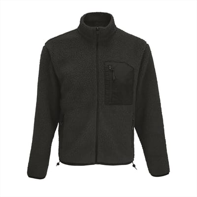 SOL'S Unisex Sherpa Jacket Fury L04042 - Carbon Grey/Black - 3XL