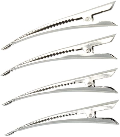 Haarsoires Haarspeld Duckklem 7cm – Basic – Glad – Metaal – Zilver – Set van 4 - Sterke Haarclip voor Styling & Dagelijks Gebruik - Hair Clip - Decoratieve Haaraccessoire