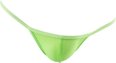 BamBella ® - ondergoed - maat Onesize S M L - String heren onderbroek Fel groen kant mannen