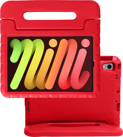 Hoes - Geschikt voor Apple iPad Mini 6 (2021) - 8.3 inch - 6e Generatie - Kinderhoes Shockproof Bumper - Kidsproof Case - Tablet Hoesje - Kinder Hoes Cover - Rood