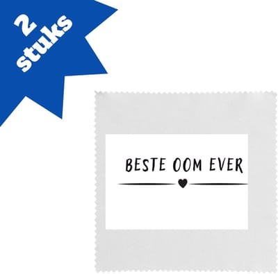 Akyol - beste oom ever brillendoekjes - Oom - uncle - leuk cadeau voor je oom - 17,8 bij 17,8 cm - 2 stuks