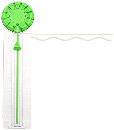 Papiersnijder - Papier Snijmachine Etikettensnijder - Scrapbooking Kaarten Maken - 12 Patroon Opties - 46.6 x 12.2 cm - Meerkleurig