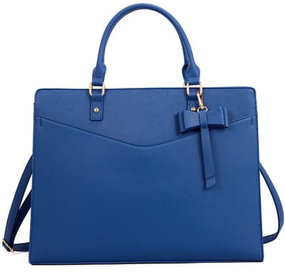Laptoptas - LKaptoptas dames - Laptoptas dames - Schoudertas dames - Laptoptas 15.6 inch - Business tas - PU-leer - Waterdicht - Lichtgewicht - Voor kantoor en zakelijk gebruik - Werkstas - Blauw