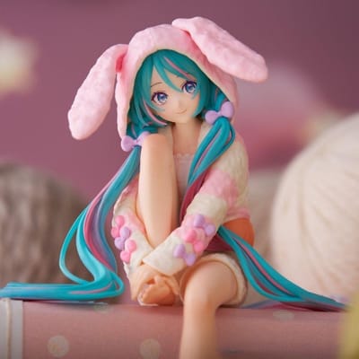 15CM Anime HATSUNE MIKU Figuur Noodle Stopper Figuur Konijnenoren Pyjama Model Speelgoed Pop Actiefiguur Collectie Duurzaam Cadeau PVC gray