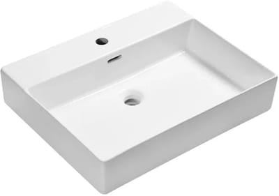 DutchLine - Tight Wastafel 60 - Glans Wit - 1 Kraangat