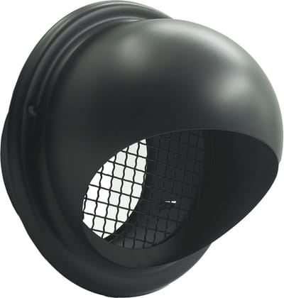 Weha Bolrooster Ø100mm, grofmazig gaas, rvs 304 Zwart