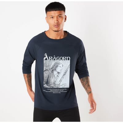 Lord Of The Rings Aragorn Son Of Arathorn Unisex Long Sleeve T-Shirt - Donker Blauw - L