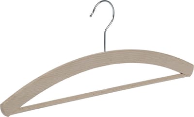 De Kledinghanger Gigant - Kledinghanger - Volwassenen - 1511-42 - 50 Stuks - Blousehanger - Shirthanger - Beukenhout - Naturel Ongelakt - Broeklat - 42 cm - Kleerhanger (1511_2/42_59_R/50)