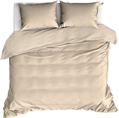 Linolux Dekbedovertrek Linen Sand 1 persoons