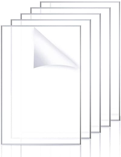 Dailygoods- Acrylplaten 30 x 20 cm - 5 stuks - Transparante Kunststof Platen - Creatieve Toepassingen - Dubbelzijdige Krasbescherming - Eenvoudige Reiniging