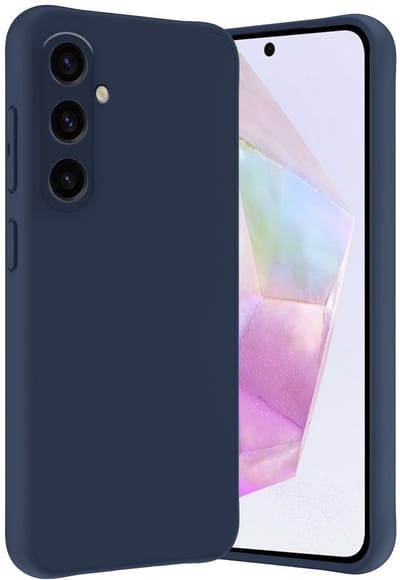 Hoes - Geschikt voor Samsung Galaxy A36 - Sterk & Shockproof - Hoesje Cover - Siliconen Case - Donkerblauw