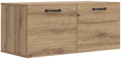 vidaXL - Wandkast - Muurmontage - Artisanaal - eiken - 80 - x - 36,5 - x - 35 - cm