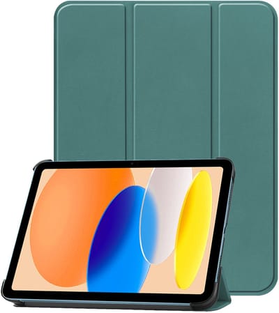Hoesje - Geschikt voor Apple iPad A16/A18 (2025/2026) - 11 inch (11e & 12e generatie) - Dun & Stevig - Trifold Bookcase - Hard Cover - Hardcover Book Case - Tablet Hoes - Donkergroen