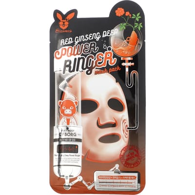 Elizavecca, Milky Piggy Cyborg, Red Ginseng Deep Power Ringer Beauty Mask Pack, 1 sheet mask, 0.78 fl oz (23 ml)