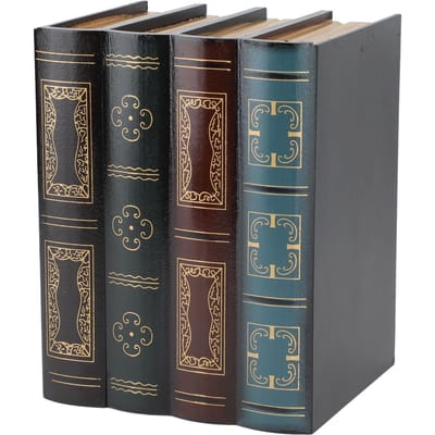Opbergdoos in Boekvorm Antiek Vintage Dichtheidsbord Veelzijdige Decoratie van Nepboek voor Café Boek black