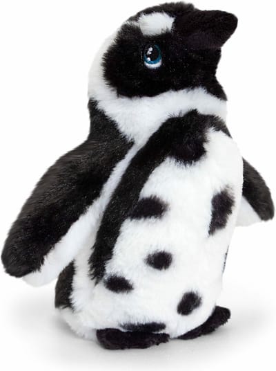 Keel Toys pluche Humboldt pinguin knuffeldier - wit/zwart - staand - 18 cm - Pooldieren