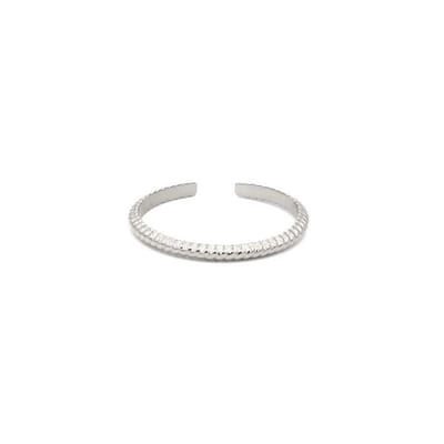 Mint15 Verstelbare ring gevlochten 'Braided' - Zilverkleur RVS/Stainless Steel
