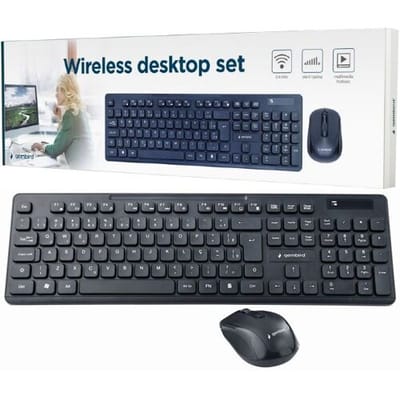 Gembird KBS-WCH-03 toetsenbord RF draadloos + USB QWERTY Engels Zwart - Silent typing