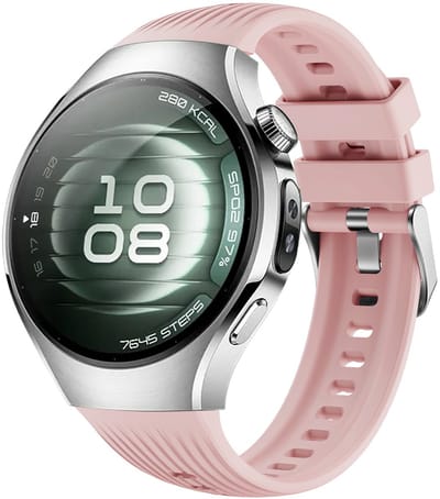 Strap-it Siliconen bandje met 'perfect fit' aansluiting - geschikt voor Huawei Watch 5 - 42mm (roze)