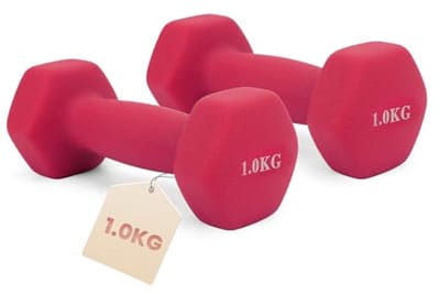 Korte Vinyl Dumbbells Set - Hexagonale Gewichten 1-5 kg voor Thuistraining, Yoga en Pilates