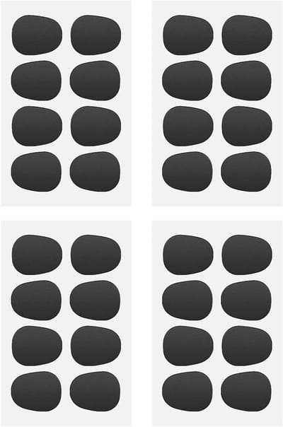 32 Stuks Alt-Saxofoon en Klarinet Mondstuk Pads van 0.8mm Rubber - Zwarte Nozzle Patches voor Verbeterde Geluidskwaliteit