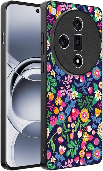 Smartphonica Telefoonhoesje Geschikt voor Oppo Find X7 met bloemen opdruk - TPU backcover case flower design geschikt voor Oppo Find X7