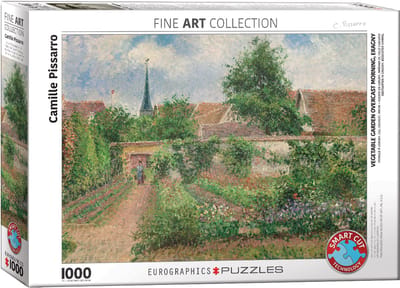 Eurographics - De moestuin in Éragny, bewolkte ochtend [Le Potager à Eragny, temps couvert, matin] - Camille Pissarro - 1000 stukjes 68×48cm (b×h) - Fine Art Legpuzzel