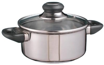 Kookpan van roestvrij staal voor inductie, 16 cm