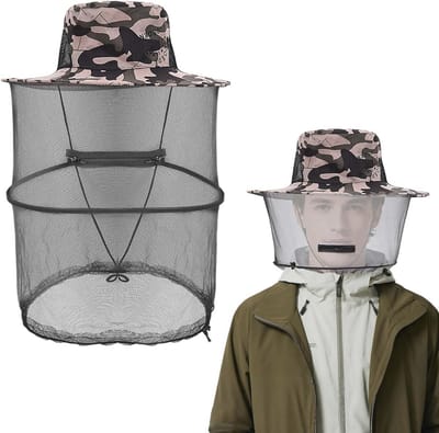 Opvouwbare Hoed voor Outdoor Activiteiten met Muggennet en UV-Bescherming