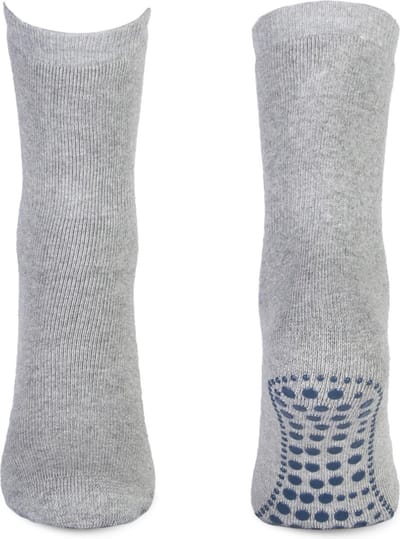 Antislip sokken met ABS noppen 1 paar - Katoenen Grip sokken - Tegen uitglijden - 42 - Grijs