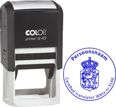 Colop Printer Q43 Vertaler Blauw - Stempels - Stempels volwassenen - Snelle Levering