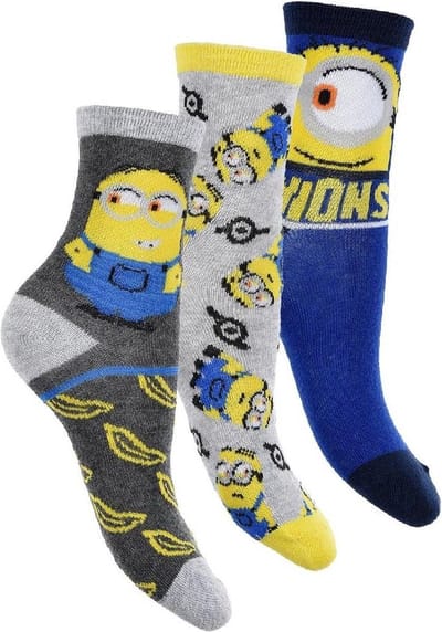 Minions - sokken Minions - 3 paar - maat 23-26